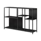 Horizontal Metal Bookcase Modern Open Back Bookshelf with Shelves Clearhalo 'Bookcases' 'furn' 'furn_bookcases' 'Furniture' 'Office Furniture' 7609863