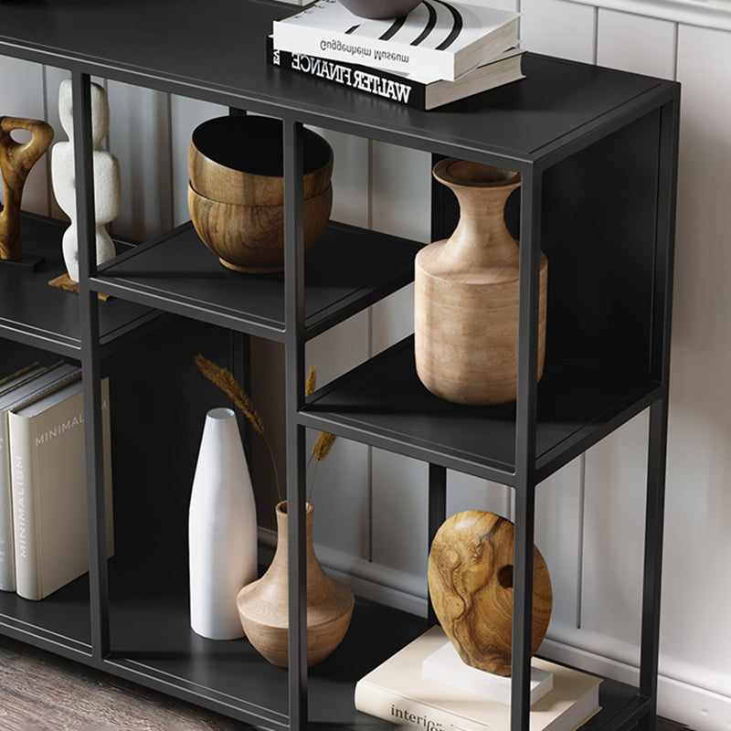 Horizontal Metal Bookcase Modern Open Back Bookshelf with Shelves Clearhalo 'Bookcases' 'furn' 'furn_bookcases' 'Furniture' 'Office Furniture' 7609866