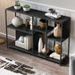 Horizontal Metal Bookcase Modern Open Back Bookshelf with Shelves Clearhalo 'Bookcases' 'furn' 'furn_bookcases' 'Furniture' 'Office Furniture' 7609868