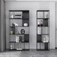 Contemporary Vertical Metal Bookshelf Open Back Bookcase with Shelves Clearhalo 'Bookcases' 'furn' 'furn_bookcases' 'Furniture' 'Office Furniture' 7609912
