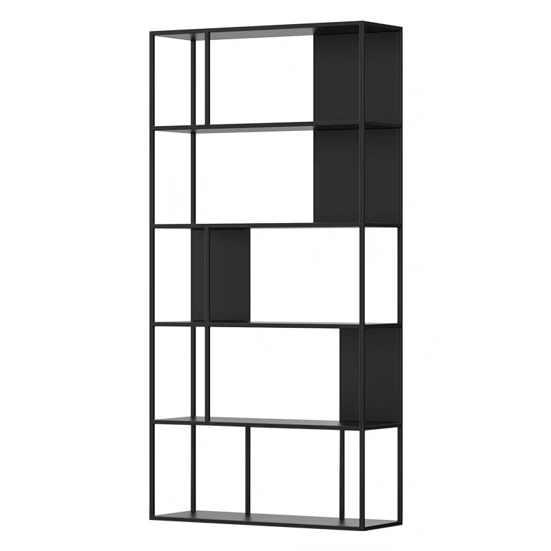 Contemporary Vertical Metal Bookshelf Open Back Bookcase with Shelves Clearhalo 'Bookcases' 'furn' 'furn_bookcases' 'Furniture' 'Office Furniture' 7609918