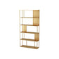 Contemporary Vertical Metal Bookshelf Open Back Bookcase with Shelves Gold Clearhalo 'Bookcases' 'furn' 'furn_bookcases' 'Furniture' 'Office Furniture' 7609919