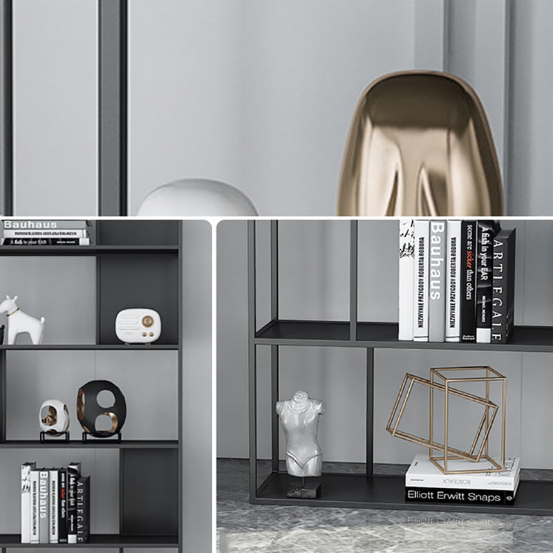 Contemporary Vertical Metal Bookshelf Open Back Bookcase with Shelves Clearhalo 'Bookcases' 'furn' 'furn_bookcases' 'Furniture' 'Office Furniture' 7609921