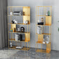 Contemporary Vertical Metal Bookshelf Open Back Bookcase with Shelves Clearhalo 'Bookcases' 'furn' 'furn_bookcases' 'Furniture' 'Office Furniture' 7609923