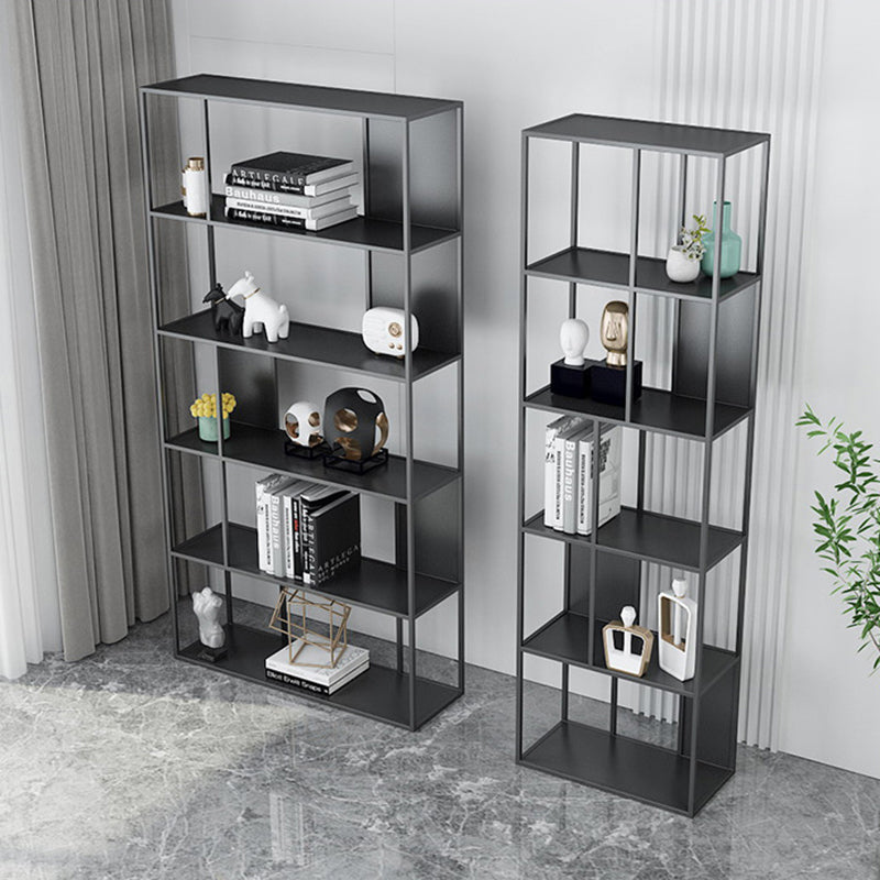 Contemporary Vertical Metal Bookshelf Open Back Bookcase with Shelves Clearhalo 'Bookcases' 'furn' 'furn_bookcases' 'Furniture' 'Office Furniture' 7609924