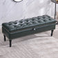 Rectangle Upholstered Bedroom Bench Modern Seating Bench with Wooden Base