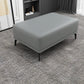 Rectangle Footstools Genuine Leather 23.4 Inch Width Standard Foot Stool Light Gray 1 Piece Clearhalo 'furn' 'furn_ottomans_poufs' 'Furniture' 'Living Room Furniture' 'Ottomans & Poufs' 'ottomans_poufs' 7610043