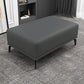 Rectangle Footstools Genuine Leather 23.4 Inch Width Standard Foot Stool Dark Gray 1 Piece Clearhalo 'furn' 'furn_ottomans_poufs' 'Furniture' 'Living Room Furniture' 'Ottomans & Poufs' 'ottomans_poufs' 7610055