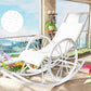 Lounge Iron Base Single Rocking Chair Leisure Chaise Lazy Chair for Balcony White Clearhalo 'Chairs & Seating' 'furn' 'furn_rocking_chairs' 'Furniture' 'Living Room Furniture' 'Rocking Chairs' 'rocking_chairs' 7610084