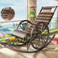 Lounge Iron Base Single Rocking Chair Leisure Chaise Lazy Chair for Balcony Black-Brown Clearhalo 'Chairs & Seating' 'furn' 'furn_rocking_chairs' 'Furniture' 'Living Room Furniture' 'Rocking Chairs' 'rocking_chairs' 7610099