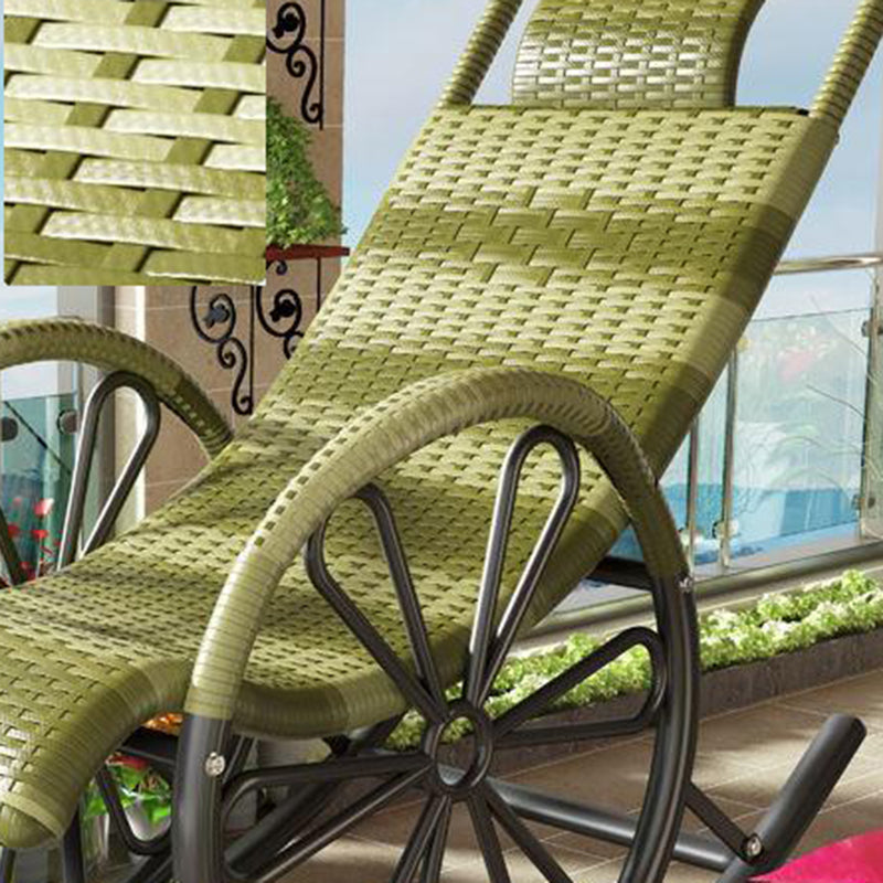 Lounge Iron Base Single Rocking Chair Leisure Chaise Lazy Chair for Balcony Clearhalo 'Chairs & Seating' 'furn' 'furn_rocking_chairs' 'Furniture' 'Living Room Furniture' 'Rocking Chairs' 'rocking_chairs' 7610100
