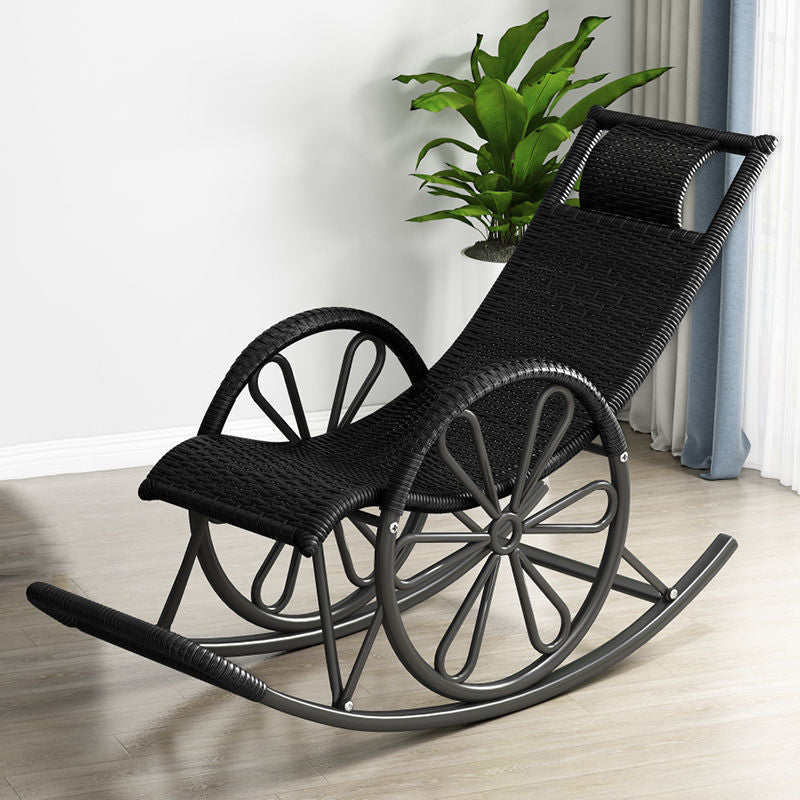 アイアンベースレジャーシングルチャイズレイジーチェアバルコニーリクライナーロッキングチェア