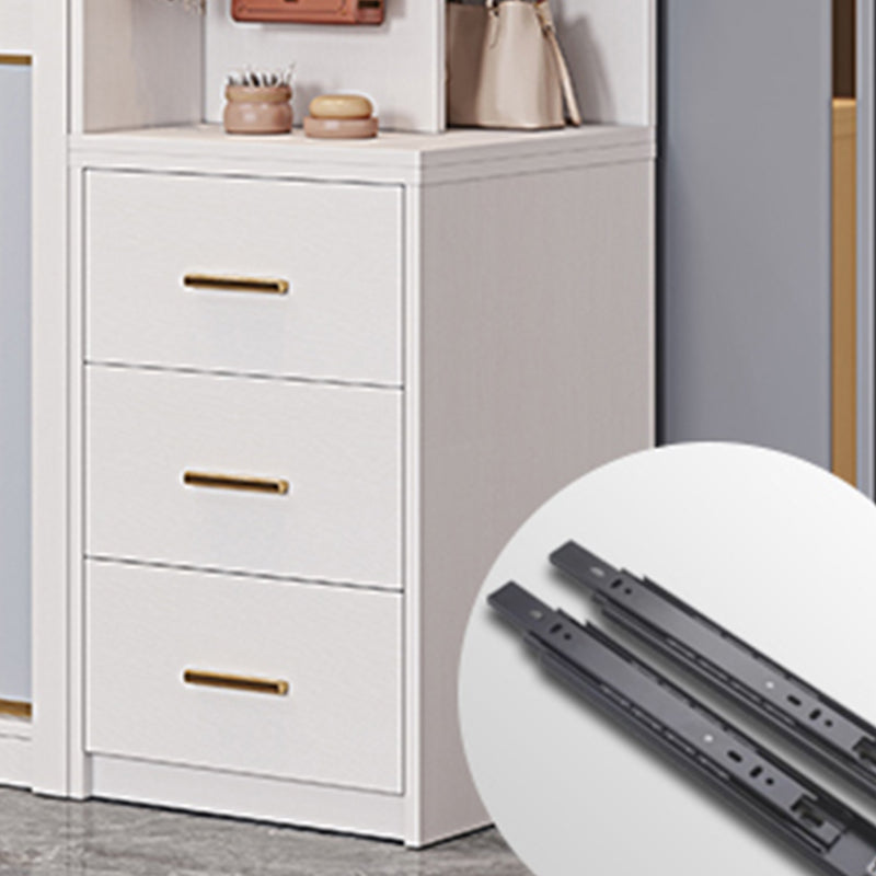 Puertas corredizas de dormitorio Armario gabinete de almacenamiento de madera costera