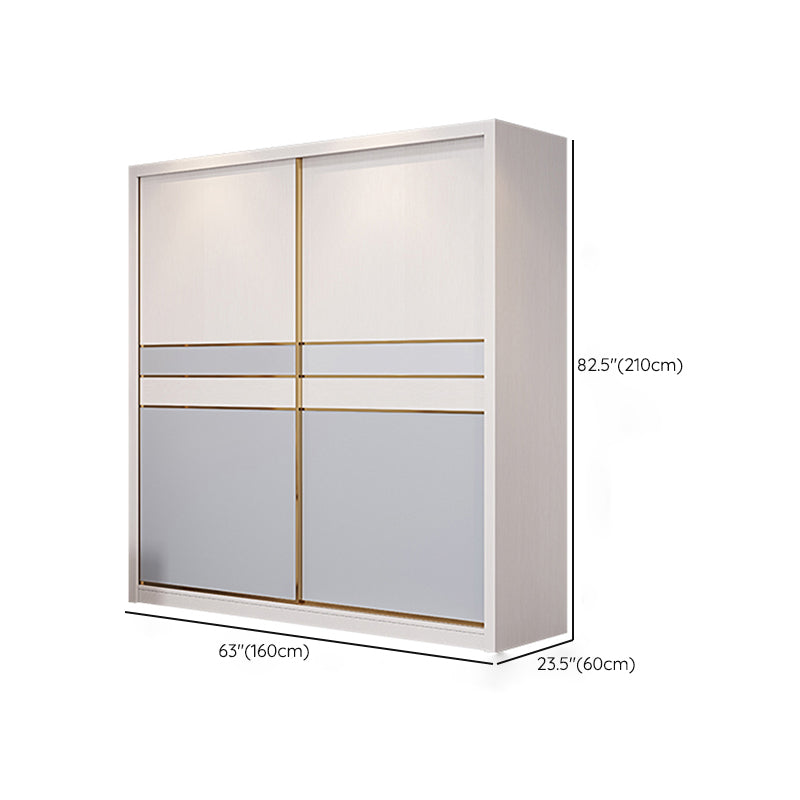 Puertas corredizas de dormitorio Armario gabinete de almacenamiento de madera costera