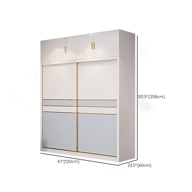 Puertas corredizas de dormitorio Armario gabinete de almacenamiento de madera costera