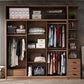 Modern Bedroom Wooden Storage Cabinet Sliding Doors Armoire with Glass Doors Clearhalo 'Armoires & Wardrobes' 'armoires_wardrobes' 'Bedroom Furniture' 'furn' 'furn_armoires_wardrobes' 'Furniture' 7610283