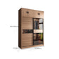 Modern Bedroom Wooden Storage Cabinet Sliding Doors Armoire with Glass Doors Clearhalo 'Armoires & Wardrobes' 'armoires_wardrobes' 'Bedroom Furniture' 'furn' 'furn_armoires_wardrobes' 'Furniture' 7610297