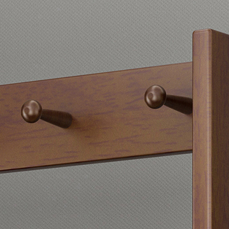 Modern Style Bedroom Wardrobe Movable Wooden Armoire with Drawers