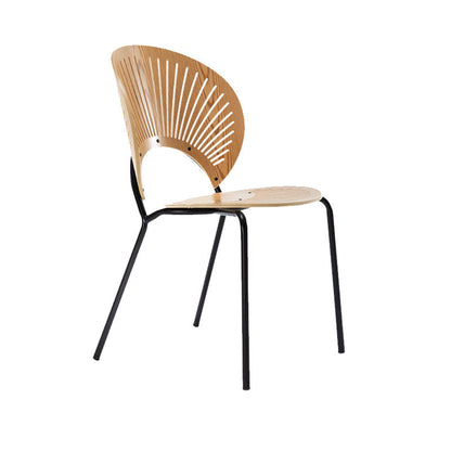 Moderne stijl eetkamerstoel houten open achterkant stoel voor eetkamer