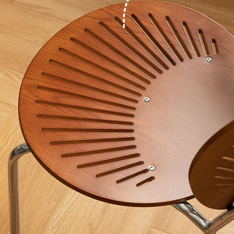 Moderne stijl eetkamerstoel houten open achterkant stoel voor eetkamer