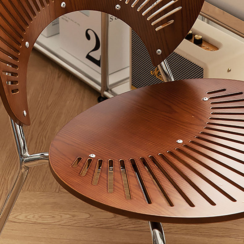 Moderne stijl eetkamerstoel houten open achterkant stoel voor eetkamer