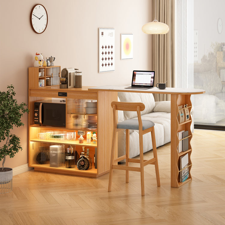 Set tavolo e sgabello da bar 1/2/3 pezzi contemporaneo completamente naturale