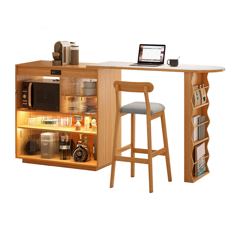 Set tavolo e sgabello da bar 1/2/3 pezzi contemporaneo completamente naturale