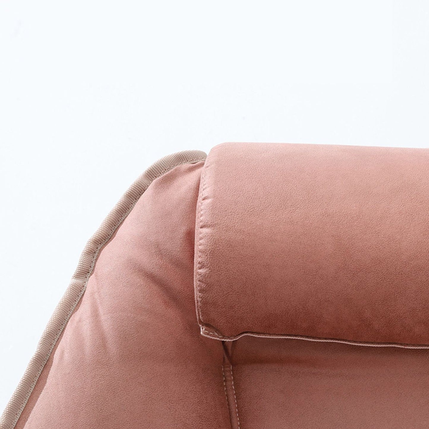 Sedia reclinabile contemporanea in pelle incollata e base in metallo