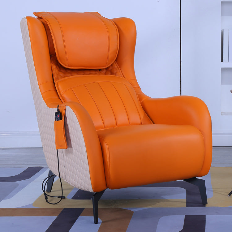 Contemporary Indoor Faux Leather Recliner Chair with Metal Legs Clearhalo 'Chairs & Seating' 'furn' 'furn_recliners' 'Furniture' 'Living Room Furniture' 'Recliners' 7616929