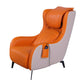 Contemporary Indoor Faux Leather Recliner Chair with Metal Legs Deck Chair Orange Clearhalo 'Chairs & Seating' 'furn' 'furn_recliners' 'Furniture' 'Living Room Furniture' 'Recliners' 7616930