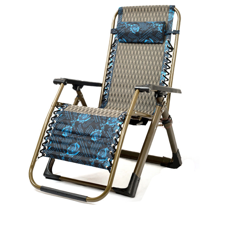 Contemporary Indoor Recliner Chair in Metal Rocker Base with Arms Blue Clearhalo 'Chairs & Seating' 'furn' 'furn_recliners' 'Furniture' 'Living Room Furniture' 'Recliners' 7616951