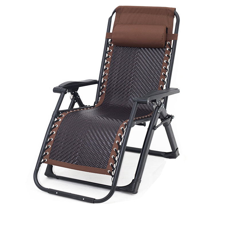 Contemporary Indoor Recliner Chair in Metal Rocker Base with Arms Tan Clearhalo 'Chairs & Seating' 'furn' 'furn_recliners' 'Furniture' 'Living Room Furniture' 'Recliners' 7616964