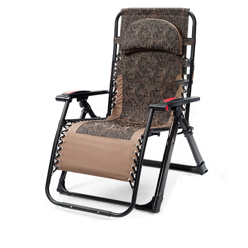 Contemporary Indoor Recliner Chair in Metal Rocker Base with Arms Coffee Clearhalo 'Chairs & Seating' 'furn' 'furn_recliners' 'Furniture' 'Living Room Furniture' 'Recliners' 7616966