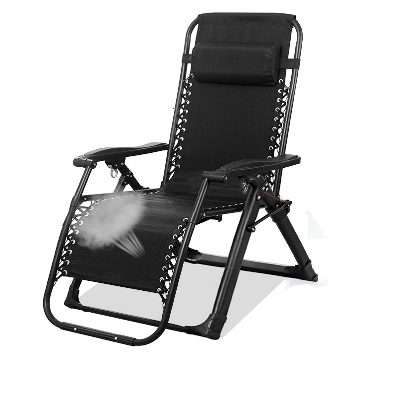 Contemporary Indoor Recliner Chair in Metal Rocker Base with Arms Bright Black Clearhalo 'Chairs & Seating' 'furn' 'furn_recliners' 'Furniture' 'Living Room Furniture' 'Recliners' 7616970