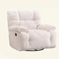 Microsuede Recliner Chair Recliner Swivel Rocker Recliner Chair Solid Color Beige Standard (No Motion) Clearhalo 'Chairs & Seating' 'furn' 'furn_recliners' 'Furniture' 'Living Room Furniture' 'Recliners' 7617194