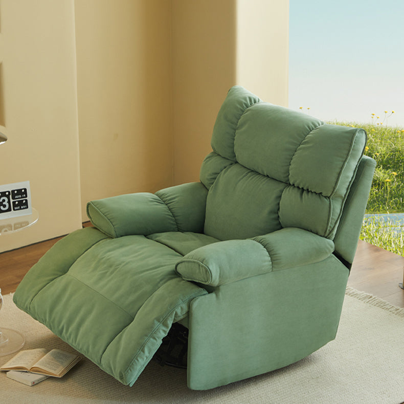 Microsuede Recliner Chair Recliner Swivel Rocker Recliner Chair Solid Color Clearhalo 'Chairs & Seating' 'furn' 'furn_recliners' 'Furniture' 'Living Room Furniture' 'Recliners' 7617196