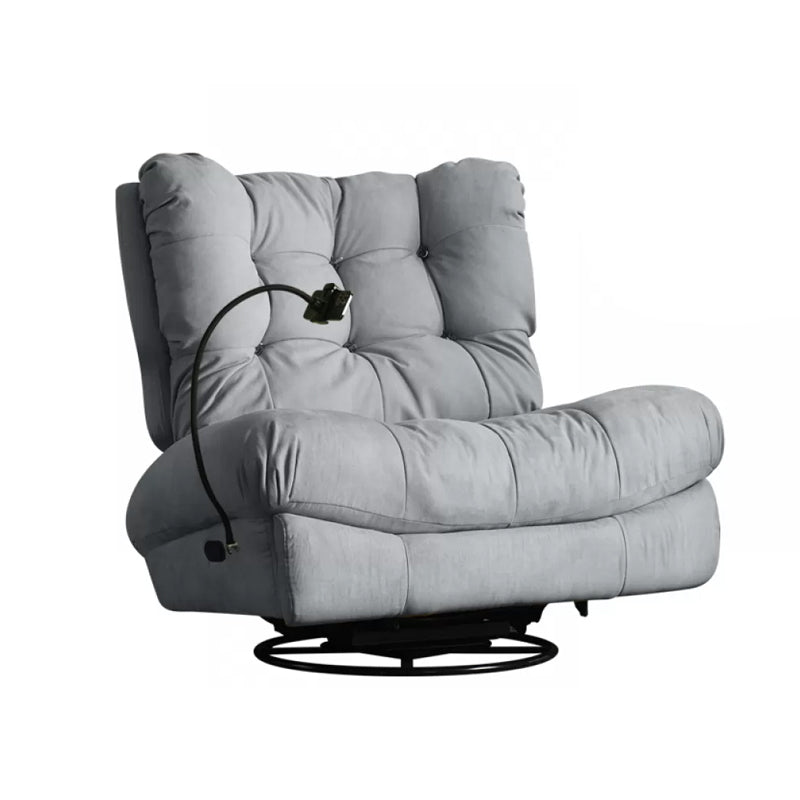 Faux Leder Flügelstuhl Liege Schwenkrocker Liegestuhl Feste Farbe