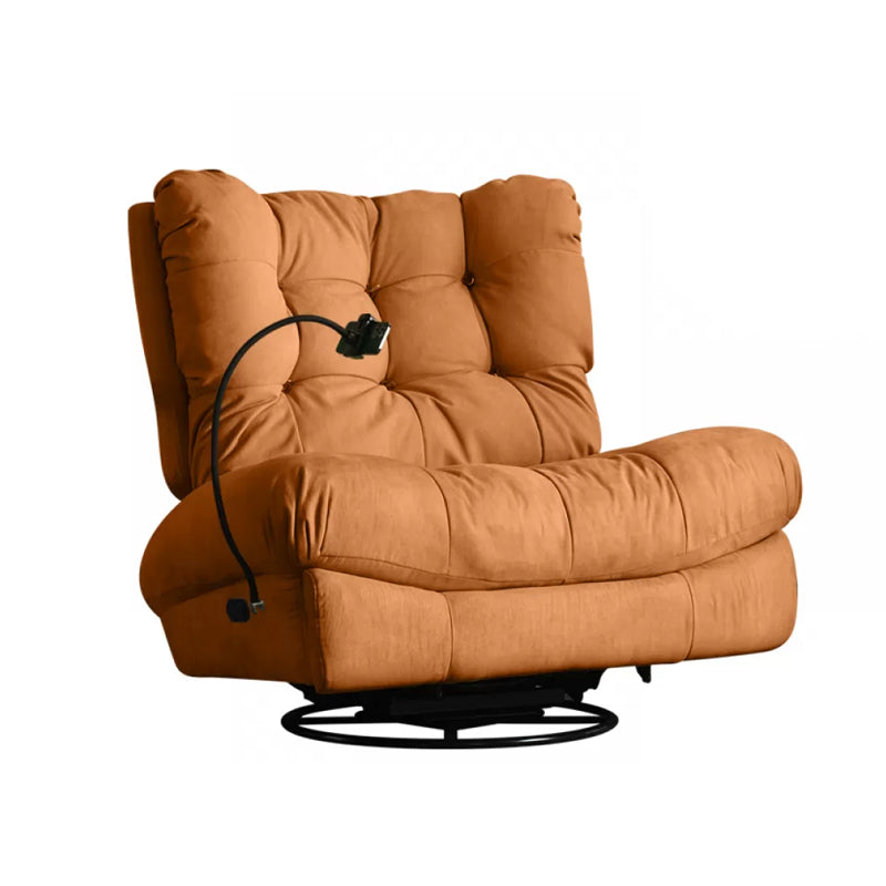 Faux Leder Flügelstuhl Liege Schwenkrocker Liegestuhl Feste Farbe