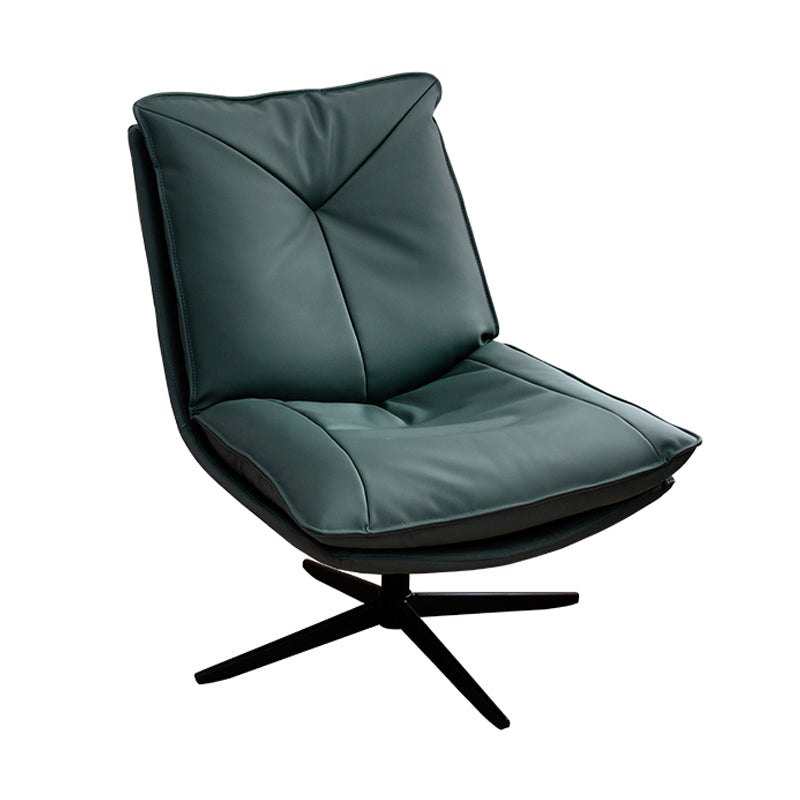 Faux Leather Standard Recliner Swivel Base Recliner Chair Solid Color Deck Chair Green Clearhalo 'Chairs & Seating' 'furn' 'furn_recliners' 'Furniture' 'Living Room Furniture' 'Recliners' 7617222