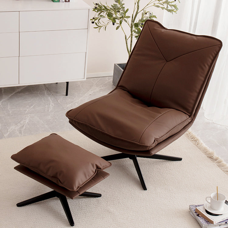 Faux Leather Standard Recliner Swivel Base Recliner Chair Solid Color Clearhalo 'Chairs & Seating' 'furn' 'furn_recliners' 'Furniture' 'Living Room Furniture' 'Recliners' 7617226