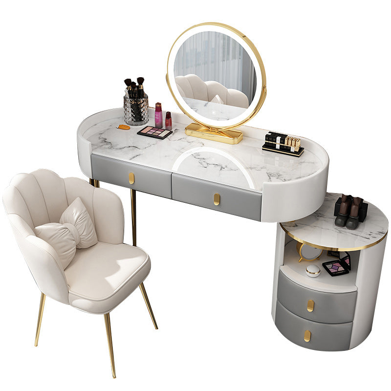 Adjustable Makeup Counter Lights Vanity Dressing Table with Drawer