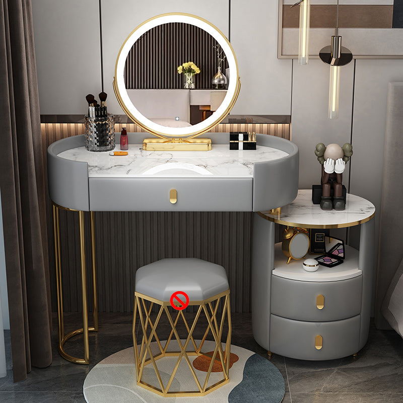 Adjustable Makeup Counter Lights Vanity Dressing Table with Drawer