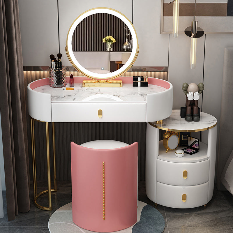 Adjustable Makeup Counter Lights Vanity Dressing Table with Drawer
