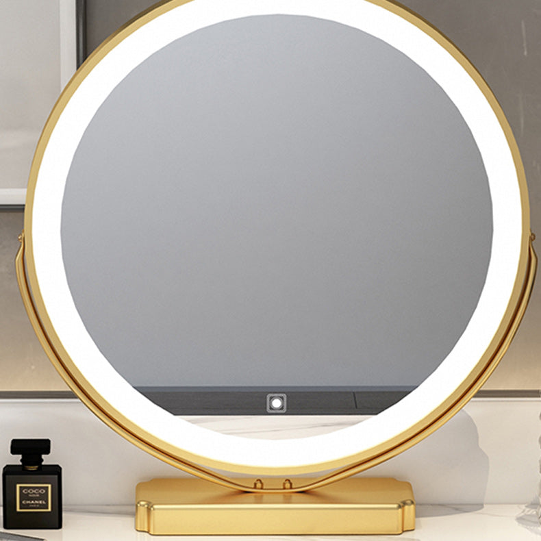 Tavolo da toeletta da toeletta per specchio a specchio accontentato per trucco regolabile con cassetti