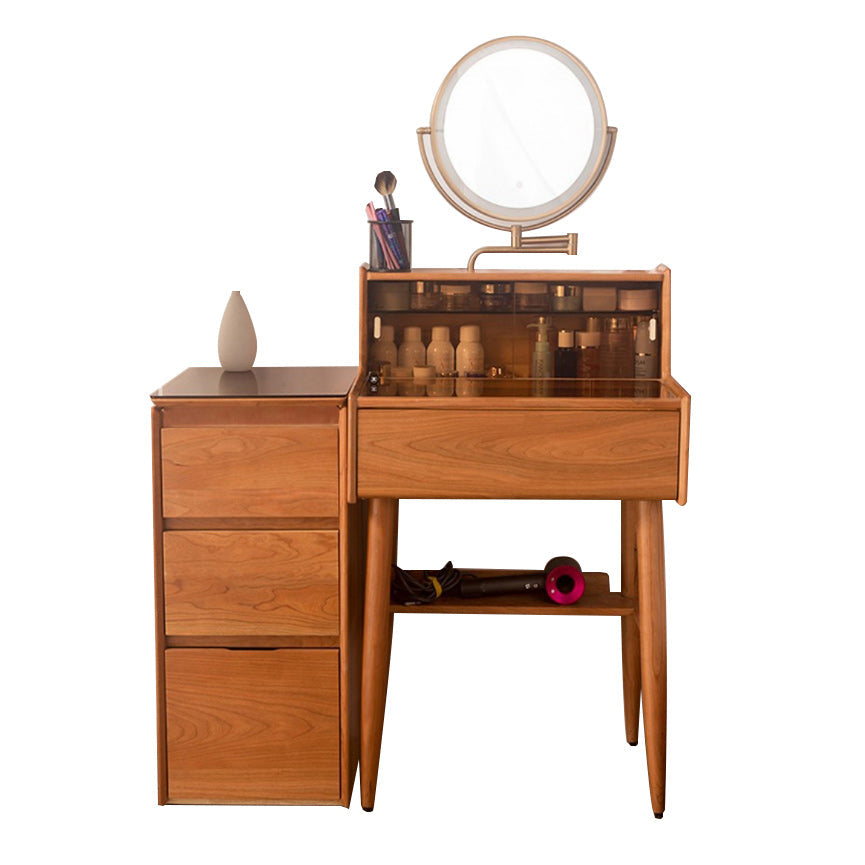 16" Wide Contemporary Vanity Table Solid Wood Make-up Vanity with Drawer Clearhalo 'Bedroom Furniture' 'furn' 'furn_makeup_vanities' 'Furniture' 'Makeup Vanities' 'makeup_vanities' 7617348
