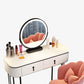 Adjustable Makeup Counter Lighted Mirror Vanity Dressing Table with Drawer