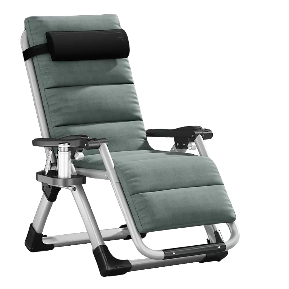 Chaise inclinable pliable inclinable mélange du mélange en coton avec coussin amovible