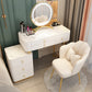 Solid Wood Makeup Counter Adjustable Mirror Vanity Dressing Table with Drawer
