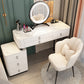 Solid Wood Makeup Counter Adjustable Mirror Vanity Dressing Table with Drawer