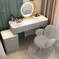 Solid Wood Makeup Counter Adjustable Mirror Vanity Dressing Table with Drawer